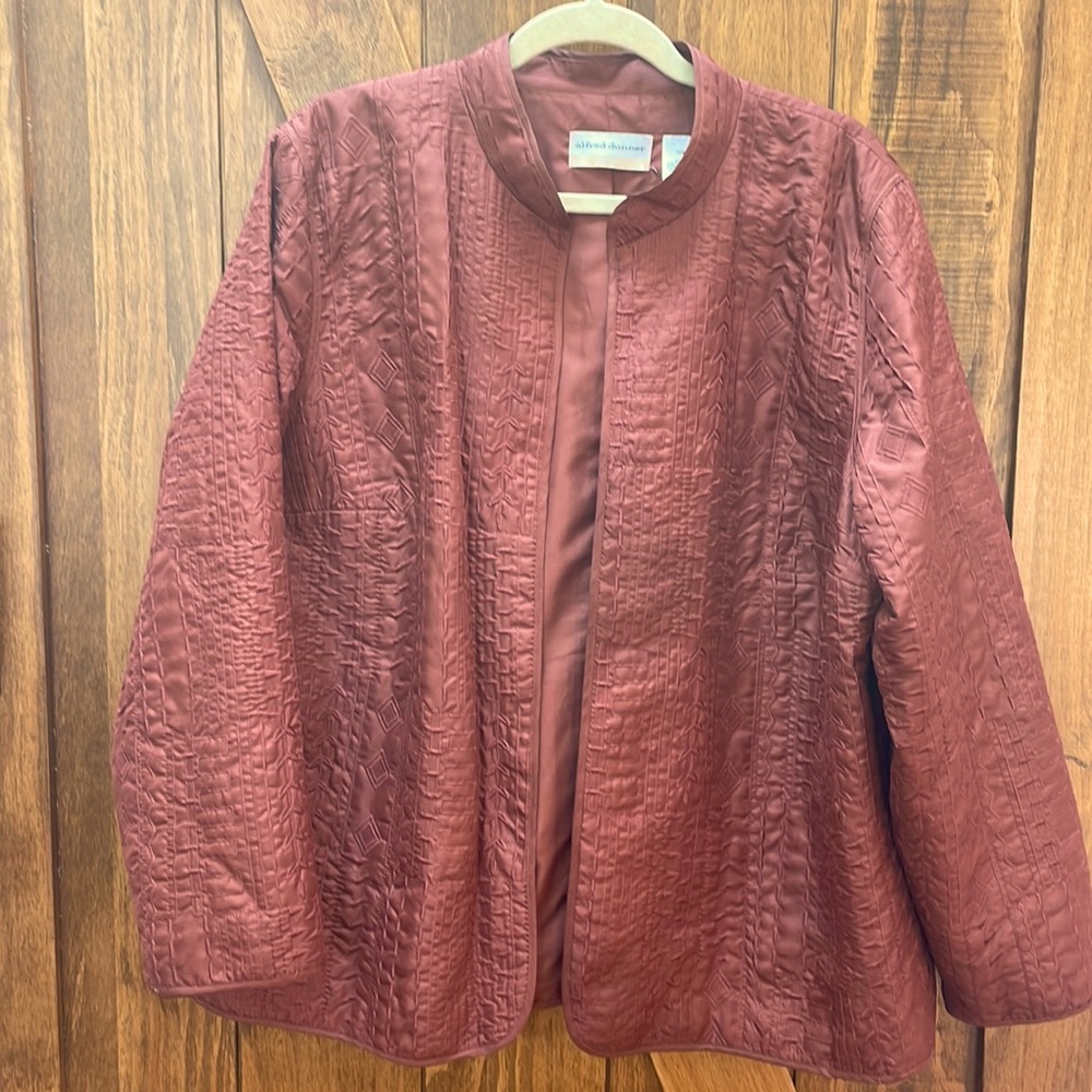 Beautiful embroidered brown Alfred Dunner 16W jacket